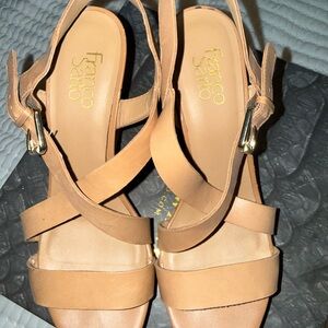 Franco Sarto Women's Strappy Tan Sandals